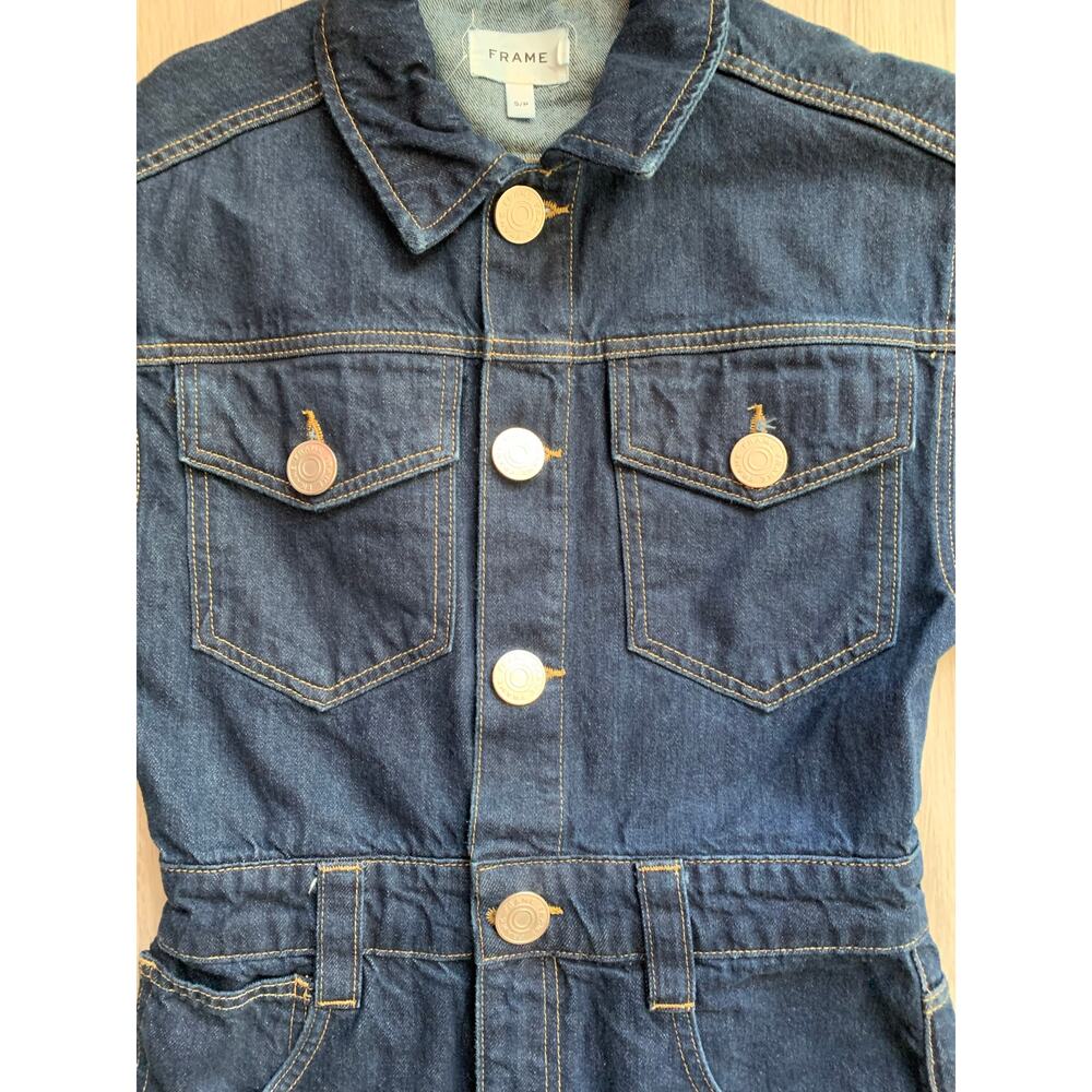 Frame Oversized Denim Mini Dress Size S - Picture 4 of 6